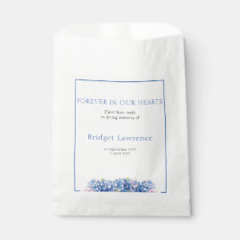 Sacolinha Pretty Blue Hydrangea Funeral Seed Packet
