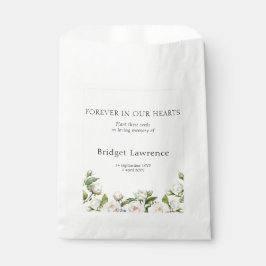 Sacolinha Pretty Classic White Roses Funeral Seed Packet
