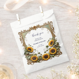 Sacolinha Pretty Yellow sunflower with art frame wedding 