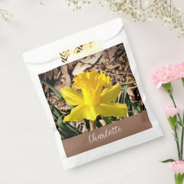Sacolinha Primavera amarelo Daffodil no nome personalizado d