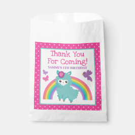 Sacolinha Primavera Floral Bonita Teal Llama e Rainbow Anive