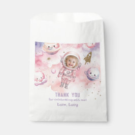 Sacolinha Primeira viagem rosa ao redor do aniversário da Su