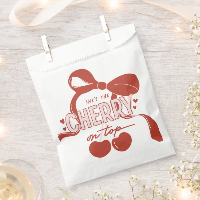 Sacolinha Primeiro aniversario Cherry First Coquette Girls (Cortado)