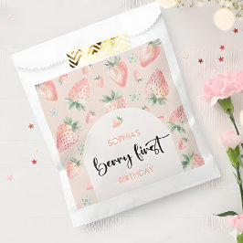 Sacolinha Primeiro aniversário de criança de morango