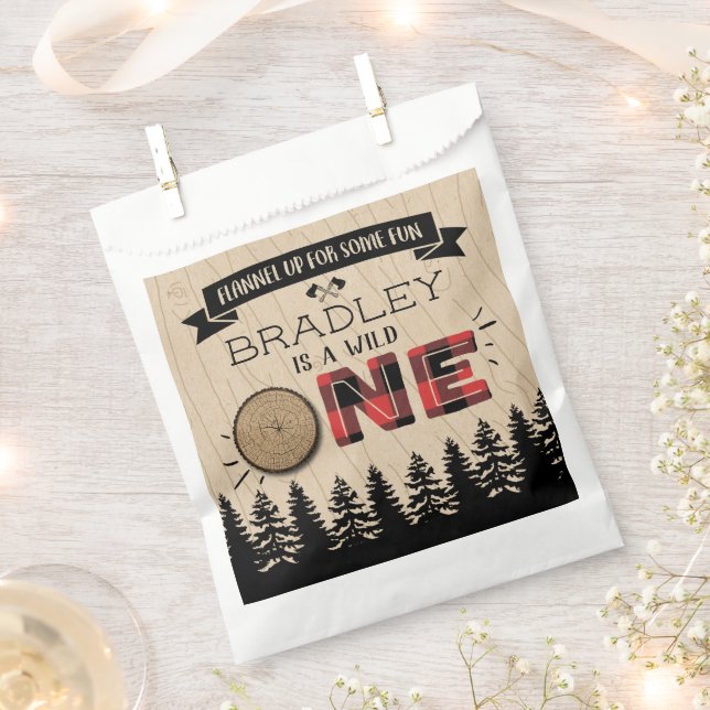 Sacolinha Primeiro aniversario de Lumberjack Boys, Xadrez da (Cortado)