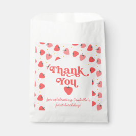 Sacolinha Primeiro aniversario De Morango Berry Primeiro Obr