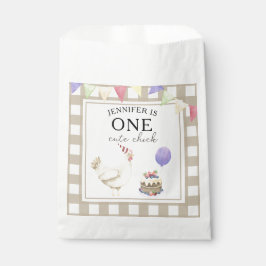 Sacolinha Primeiro aniversario de Pintinho de Aquarela