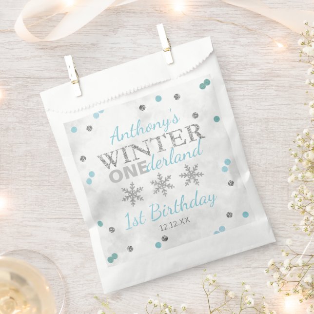 Sacolinha Primeiro aniversario de Winter ONEderland (Cortado)