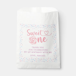 Sacolinha primeiro aniversario "DOCE UM" Favorece Bolsas