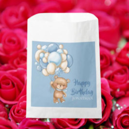 Sacolinha Primeiro aniversario Feliz, Pequeno Azul