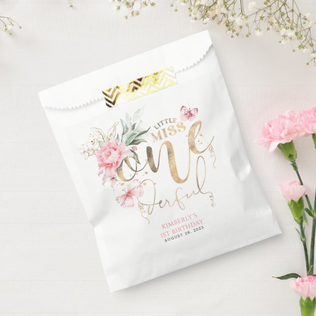 Sacolinha Primeiro aniversario Floral da Menina Onelinda (Selado)