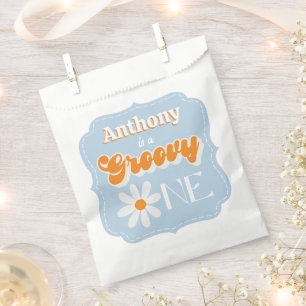 Sacolinha Primeiro aniversario Retro Groovy One Boys