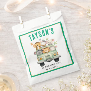 Sacolinha Primeiro aniversario Selvagem de Animais Safari