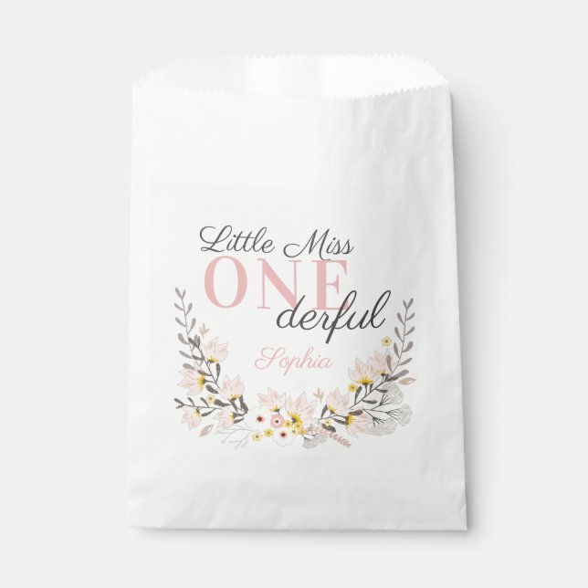 Sacolinha Primeiro Aniversário, senhorita, uma maravilhosa f (Frente)