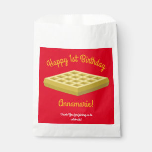 Sacolinha Primeiro aniversario Waffle Cute Breakfast Brunch