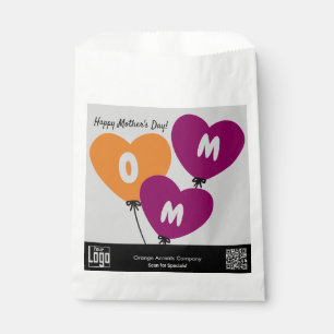 Sacolinha Promocional Cardíaco Balões Feliz Dia de as mães