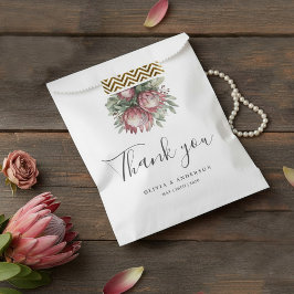 Sacolinha Protea Nativa Aquarela Floral Boho Botânico