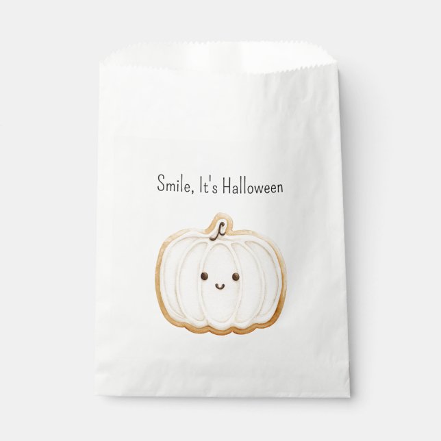 Sacolinha Pumpkin Cookie Smile Halloween (Frente)