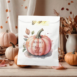 Sacolinha Pumpkin Rosa Watercolor Boho Baby Girl Chá