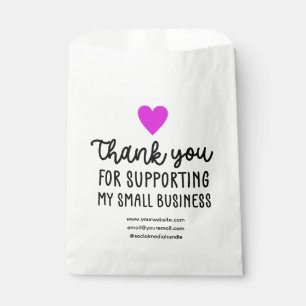 Sacolinha Purple Heart Obrigado A Apoiar Pequenas Empresas