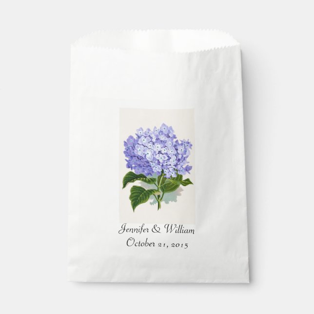 Sacolinha Púrpura Hydrangea Weding Favor Bag (Frente)
