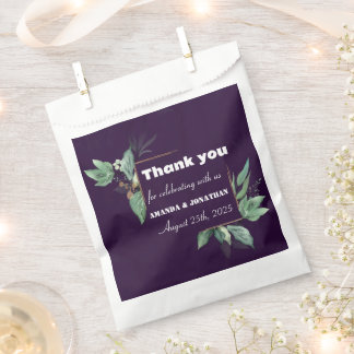 Sacolinha Púrpura Verde Personalizado Casamento Favorito Bag