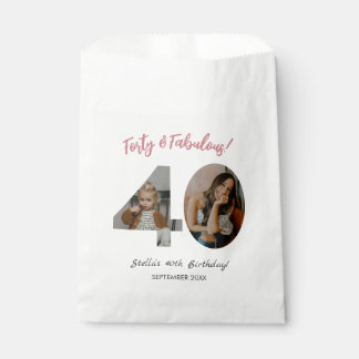 Sacolinha Quarenta & Fabuloso Foto Personalizada 40º Anivers