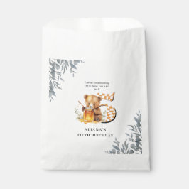 Sacolinha Quinto aniversário do Classic Watercolor Bear Hone