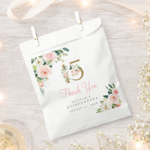 Sacolinha Quinto Floral Cor-de-rosa Favorece Bolsas Escamote