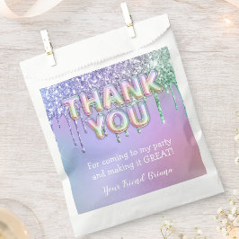 Sacolinha Rainbow Glitter Drives Festa de aniversário Rapari