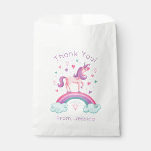 Sacolinha Rainbow Unicorn Obrigado