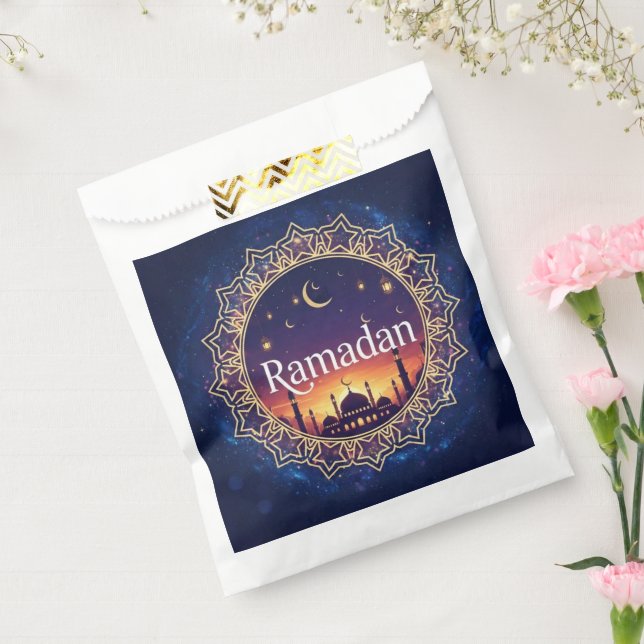 Sacolinha Ramadão Kareem Mubarak Crescente Islã Iftar Suhur (Selado)