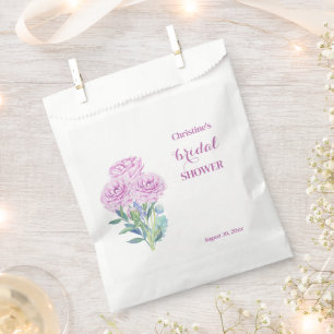Sacolinha Ranunculus & Anêmonas Festa de Noivado Personalizá