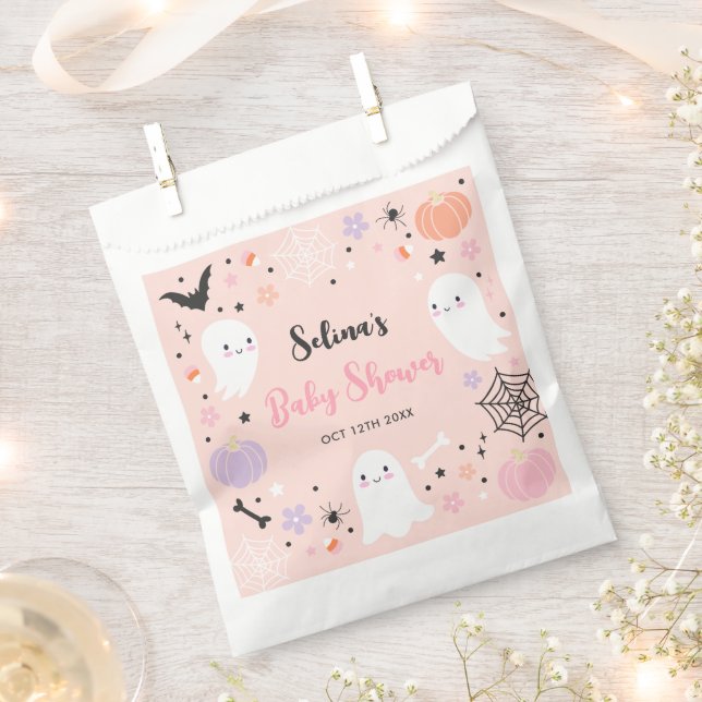 Sacolinha Rapariga Fantasma Pequeno Boo Vindo Chá de fraldas (Cortado)