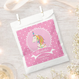 Sacolinha Rapariga Mágica do Unicórnio Bolinhas Rosa-Rosa-Ge