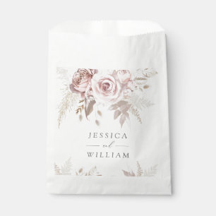 Sacolinha Recepção de Casamento Floral Marfim Bege Rosa Empo