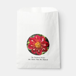 Sacolinha Red Dahlia com Par de Abelhas - White Favor Bag