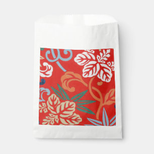 Sacolinha Red Hawaiian Japan Kimono: Vintage Floral