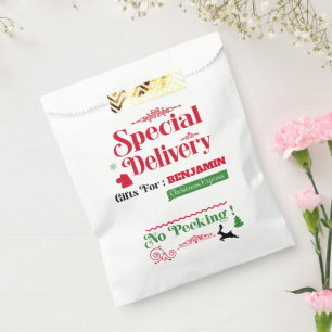 Sacolinha Red Papais noeis Sack North Pole Delivery Feliz Na