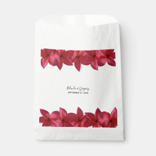 Sacolinha Red Plumeria Frangipani Wedding