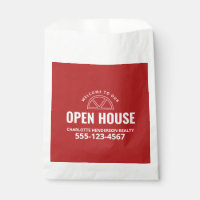 Red Real Estate Open House Goodie Favor Bag