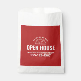Sacolinha Red Real Estate Open House Goodie Favor Bag