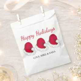 Sacolinha Red Santa Claus Hat Natal Feliz Feriados