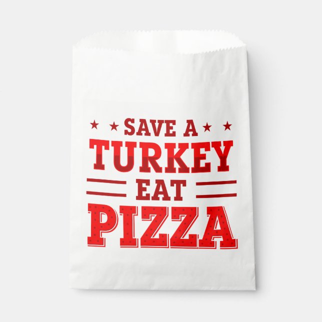 Sacolinha red thankdom salve turkey pizza (Frente)