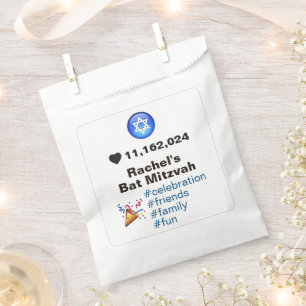 Sacolinha Redes sociais Emoji Bat Mitzvah ou Bar Mitzvah