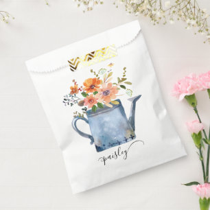 Sacolinha Regador de Flores Boho Rust Laranja Aquarela