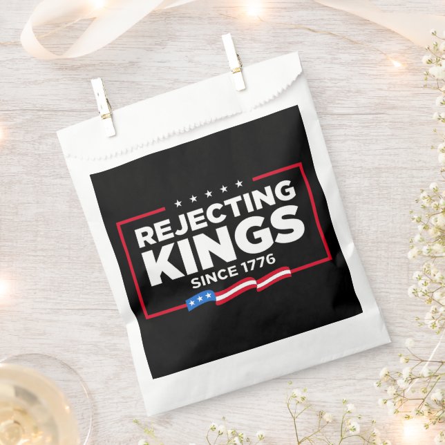Sacolinha Rejeitando Reis desde 1776 Bandeira Patriótica dos (Cortado)