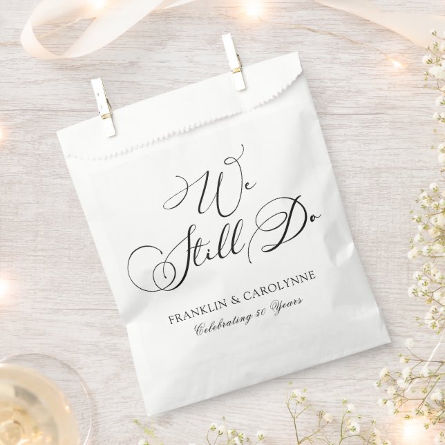 Sacolinha Renovação de Vow do Aniversário Elegante Moderno (Cortado)