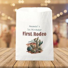 Sacolinha Retro 1rua Primeiro Rodeio Oeste Cactus Aniversári