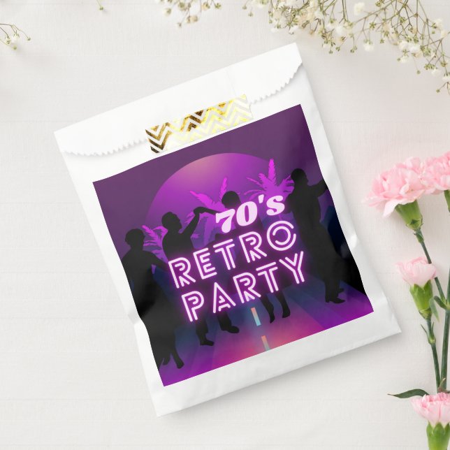 Sacolinha Retro 80s Disco Dance Party Neon Purple Funky (Selado)